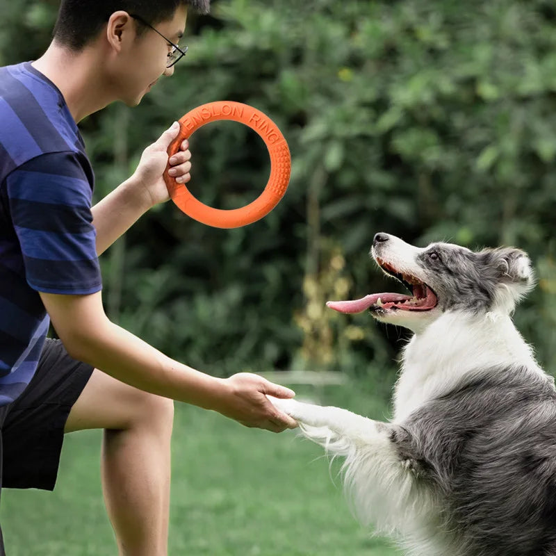 EVA Dog Flying Disc Toy Floating Chew Ring for Fetch