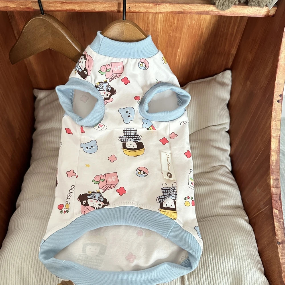 Soft Cotton Short Sleeves T-Shirt for Sphynx Cat Dogs