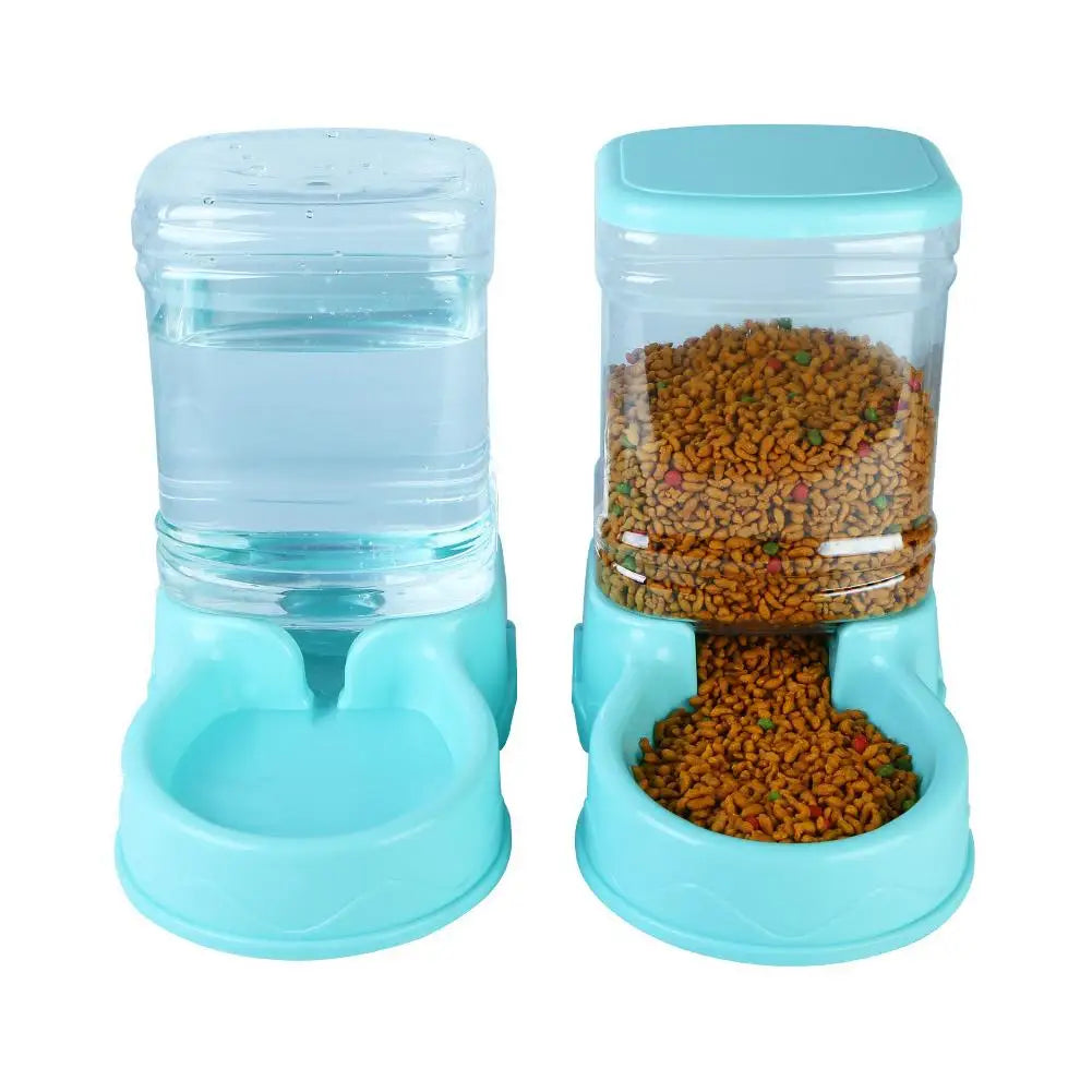 3.8L Automatic Pet Feeder Water Fountain Drink Bowl Large