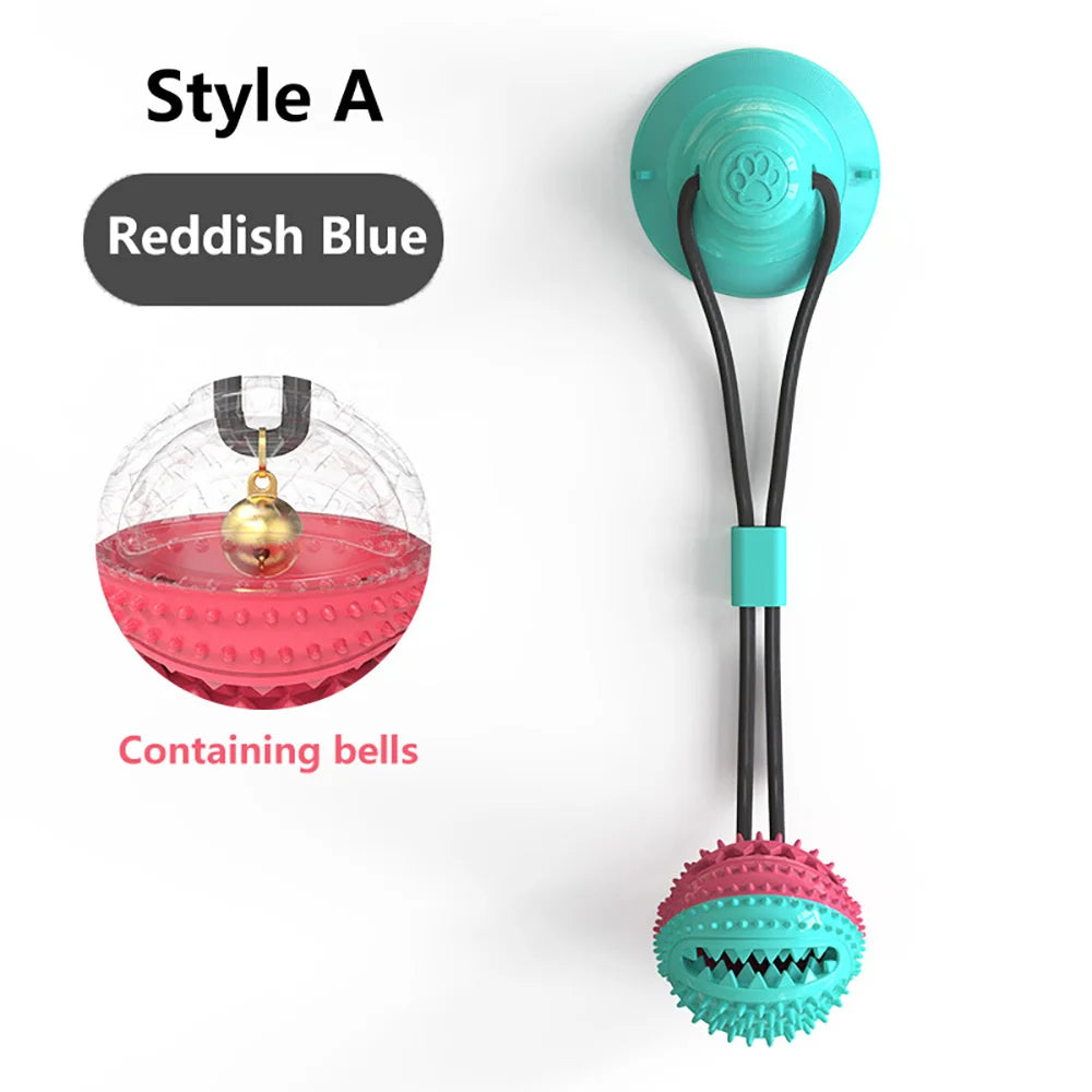 Dogs Food Toys Silicon Suction Cup Tug Interactive Dog Ball