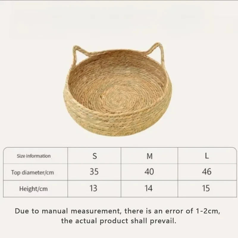 Pure hand-woven rattan cat nest four seasons universal warm pad