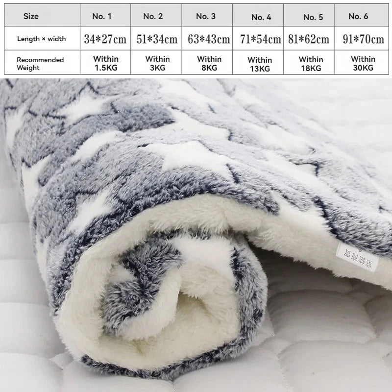 Soft Flannel Pet Mat dog Bed Winter Thicken Warm Cat Dog
