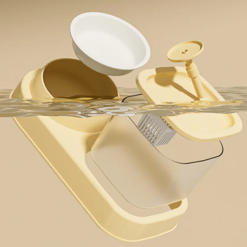 2-in-1 Pets Water Fountain Auto Filter Mute Cat Drinker