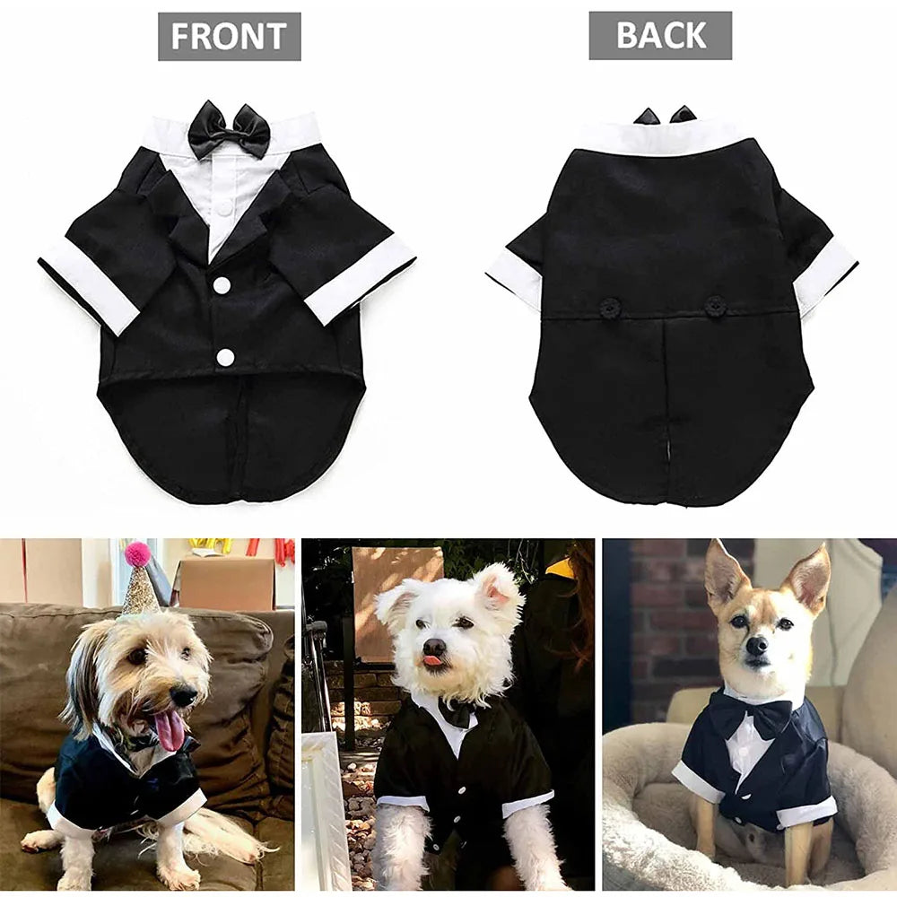 Dog Tuxedo Dog Suit Puppy Pet Tuxedo Wedding Party Costume