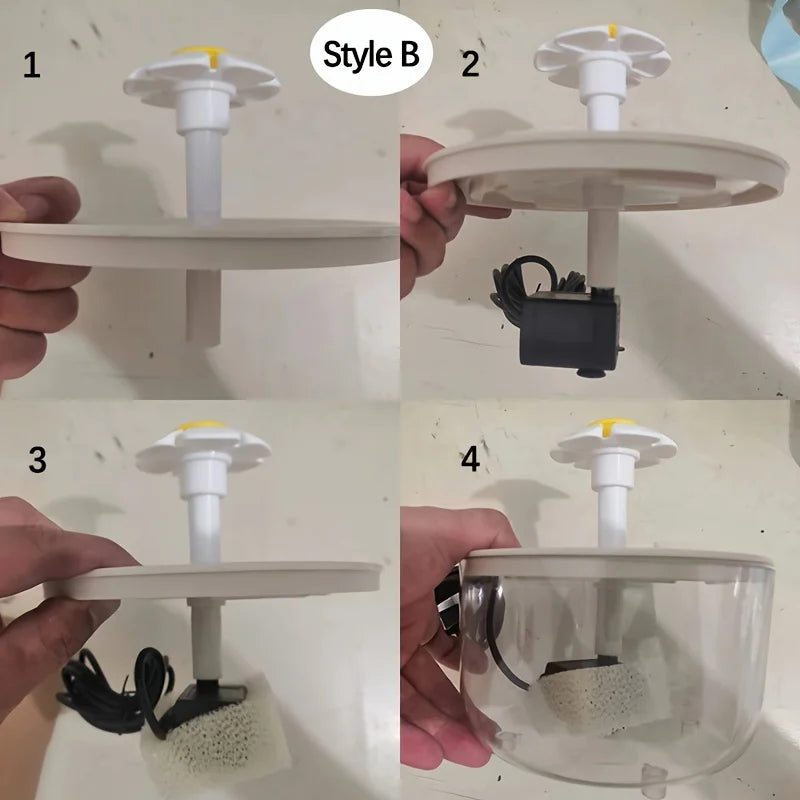1L Pet Water Fountain Automatic Cat Drink Bowl Filter EU