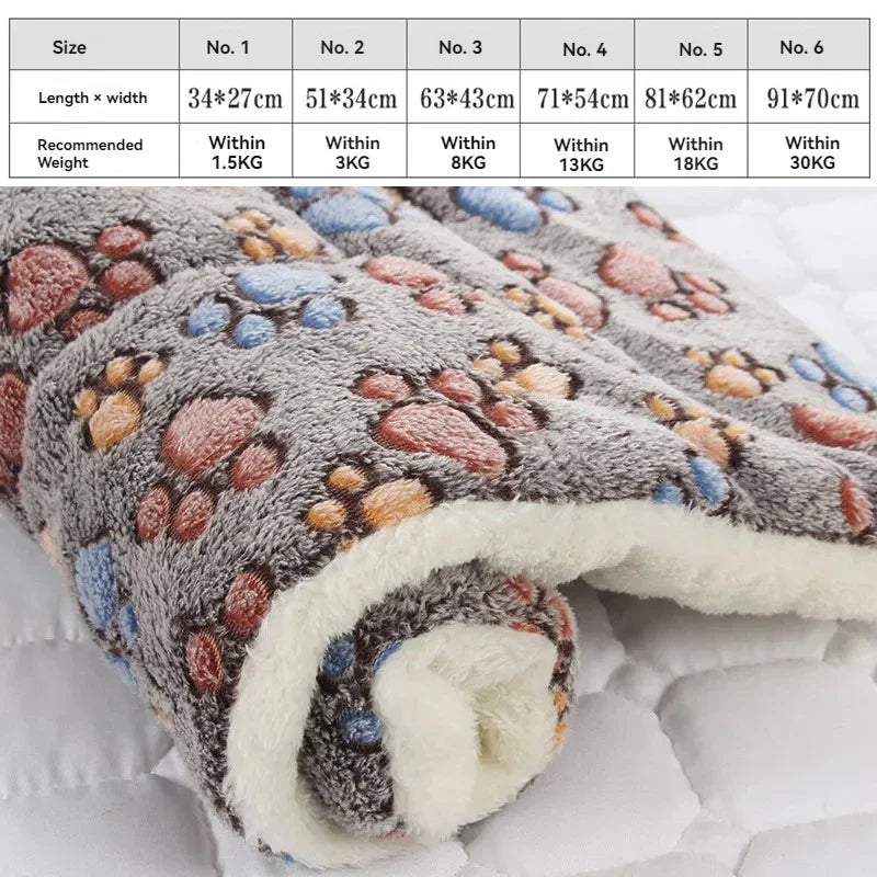 Soft Flannel Pet Mat dog Bed Winter Thicken Warm Cat Dog