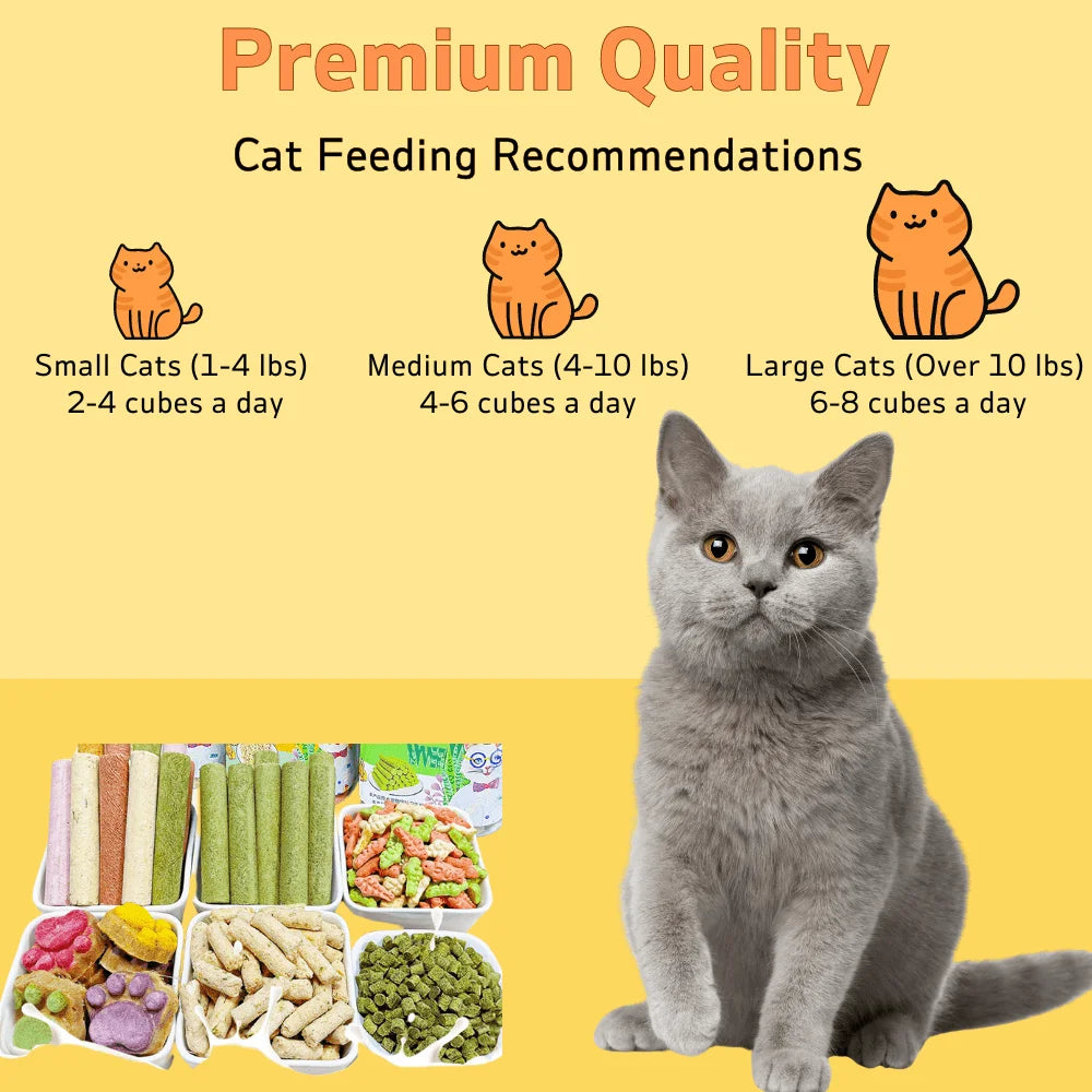 Cat Fish Shape Biscuit, Cat Treats for Hairball Support