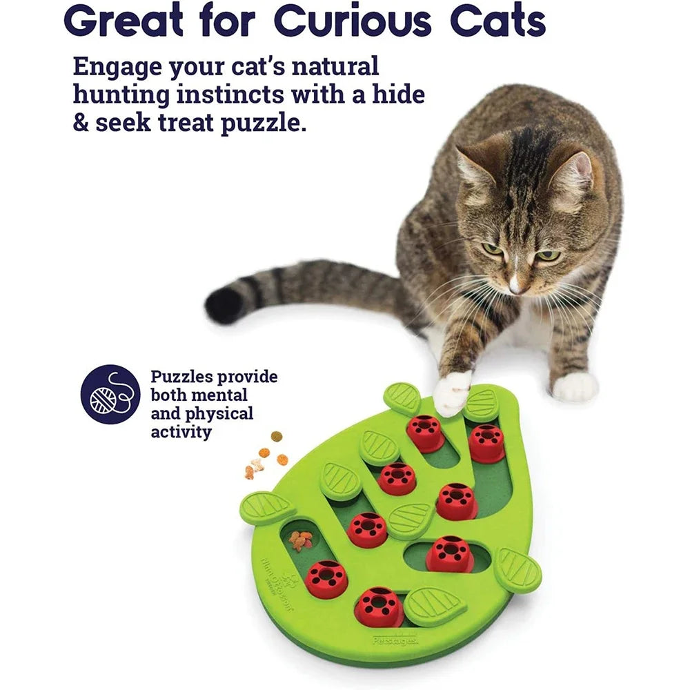 Rainy Day Puzzle & Play - Interactive Cat Treat Puzzle Cat Toys