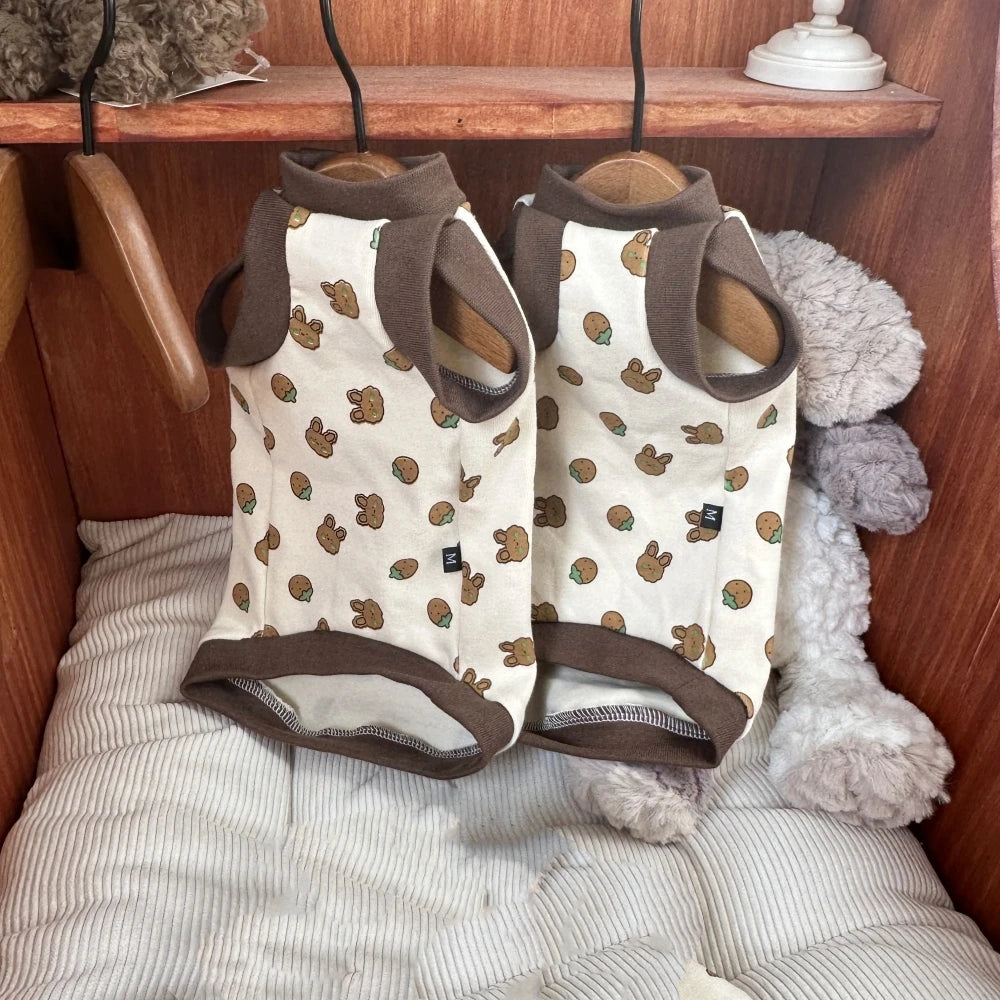 Sphynx Cat Cotton Vest Sleeveless Khaki Shirt for Hairless Cat