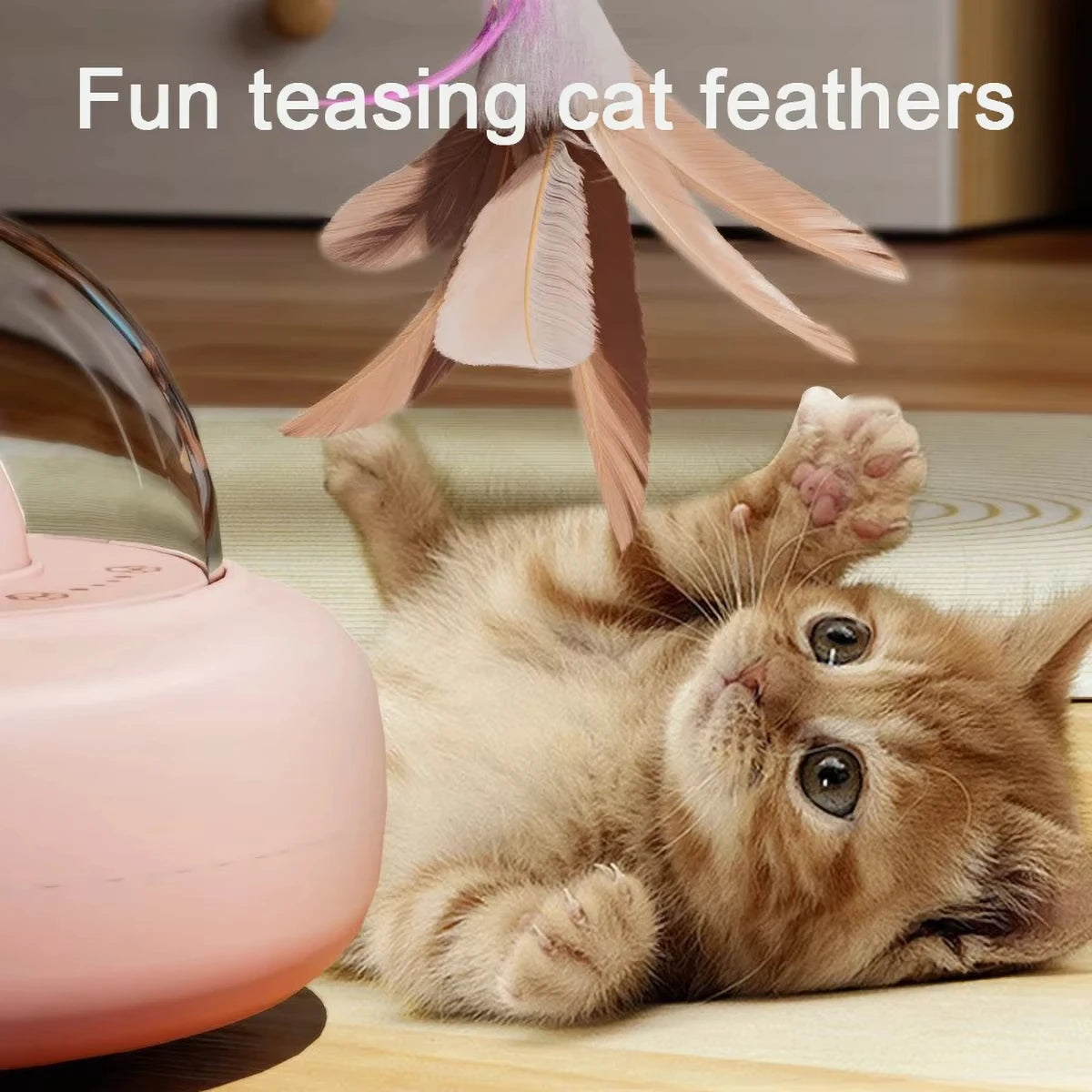 Smart Teaser Cat Toy Electric UFO Cat Teaser Stick With Bell