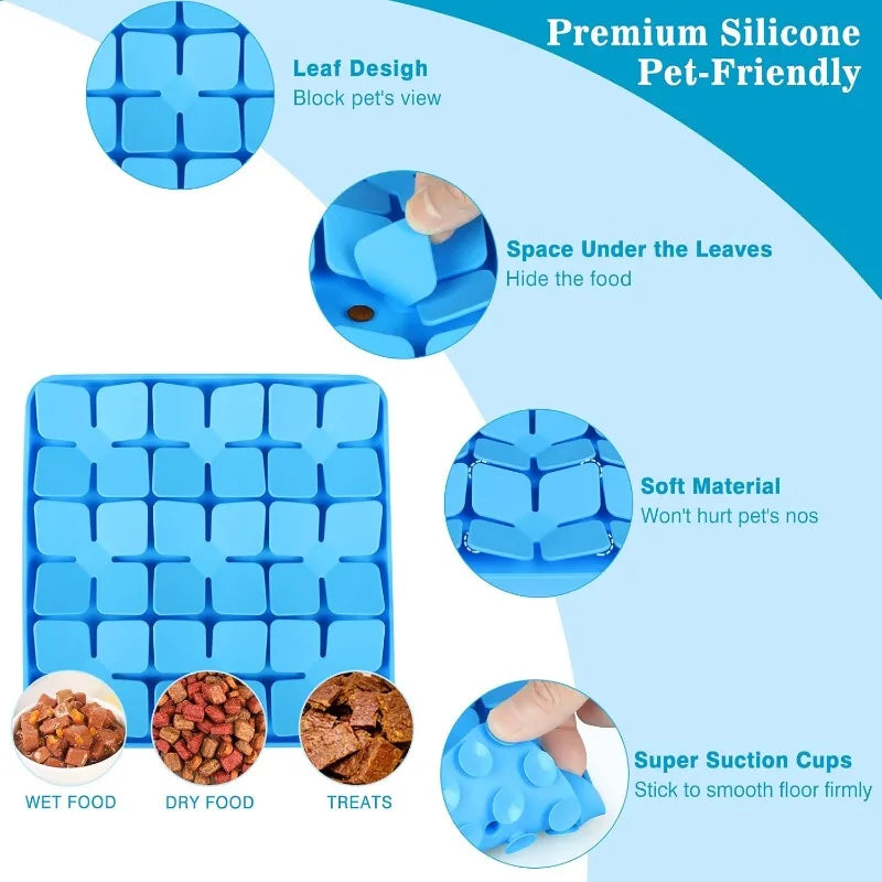 Pet Slow Feeders Silicone Sniff-Pad Pet Lick Treat Training Pad
