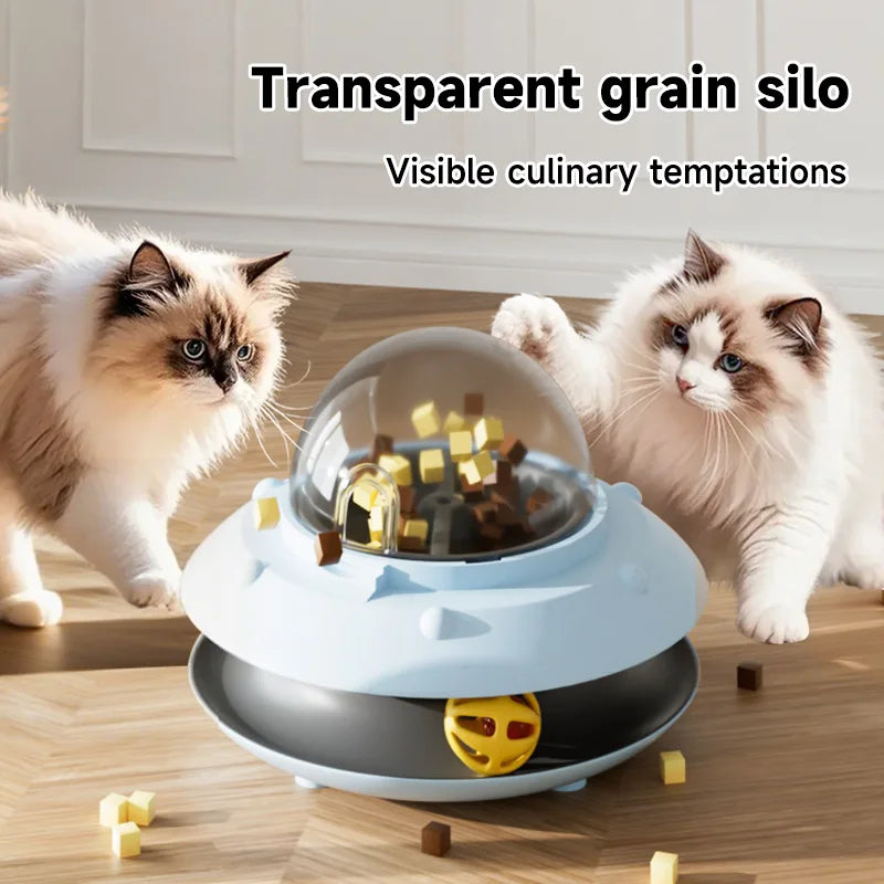 HOOPET Auto-Spin Cat Toy with Treat Dispenser - Interactive