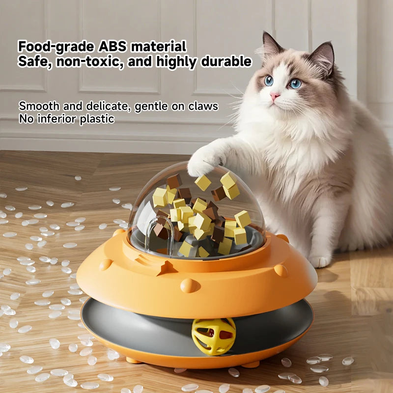 HOOPET Auto-Spin Cat Toy with Treat Dispenser - Interactive