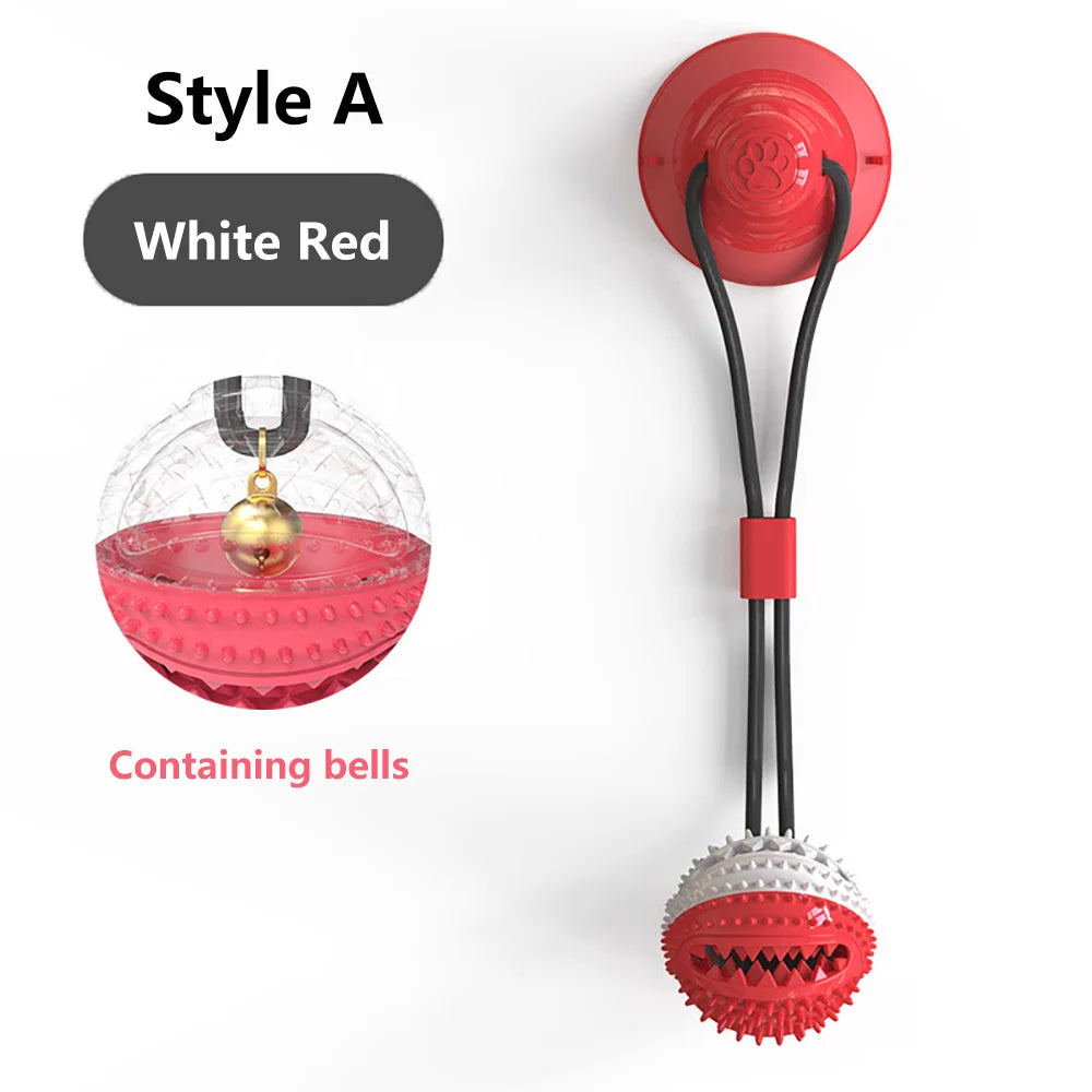 Dogs Food Toys Silicon Suction Cup Tug Interactive Dog Ball