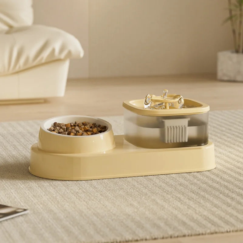 2-in-1 Pets Water Fountain Auto Filter Mute Cat Drinker