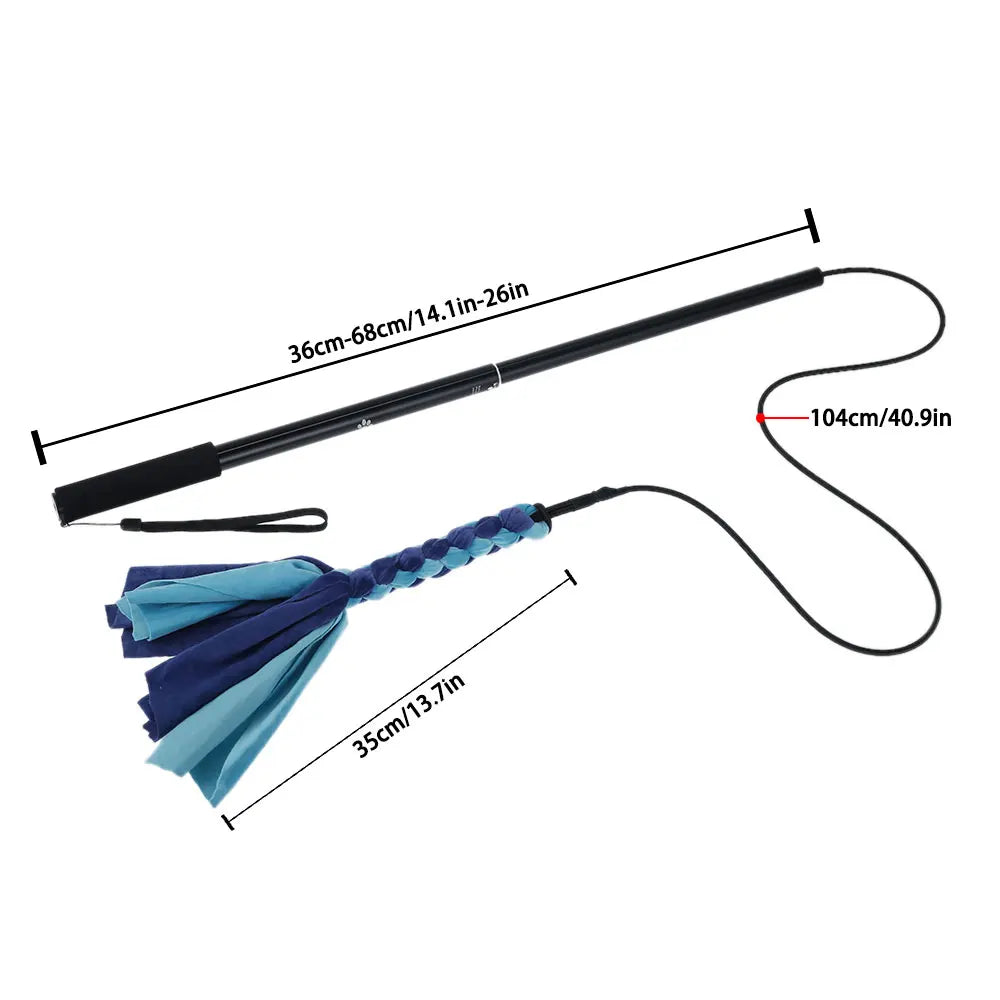 Dogs Flirt Lure Pole Stick Toys Pet Interactive