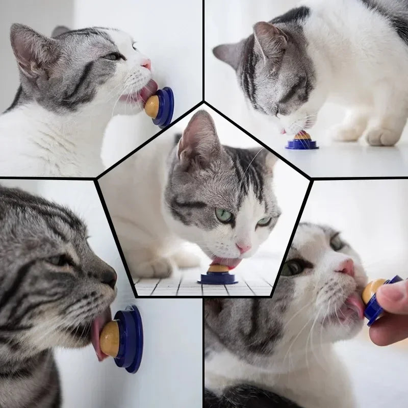 8 pcs Nutrition Cat Catnip Ball Dust Cover Round Safe Catnip Snack