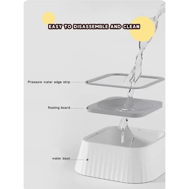Pet Water Bowl Non-wet Mouth Cat Neck Guard Dog Buoyancy