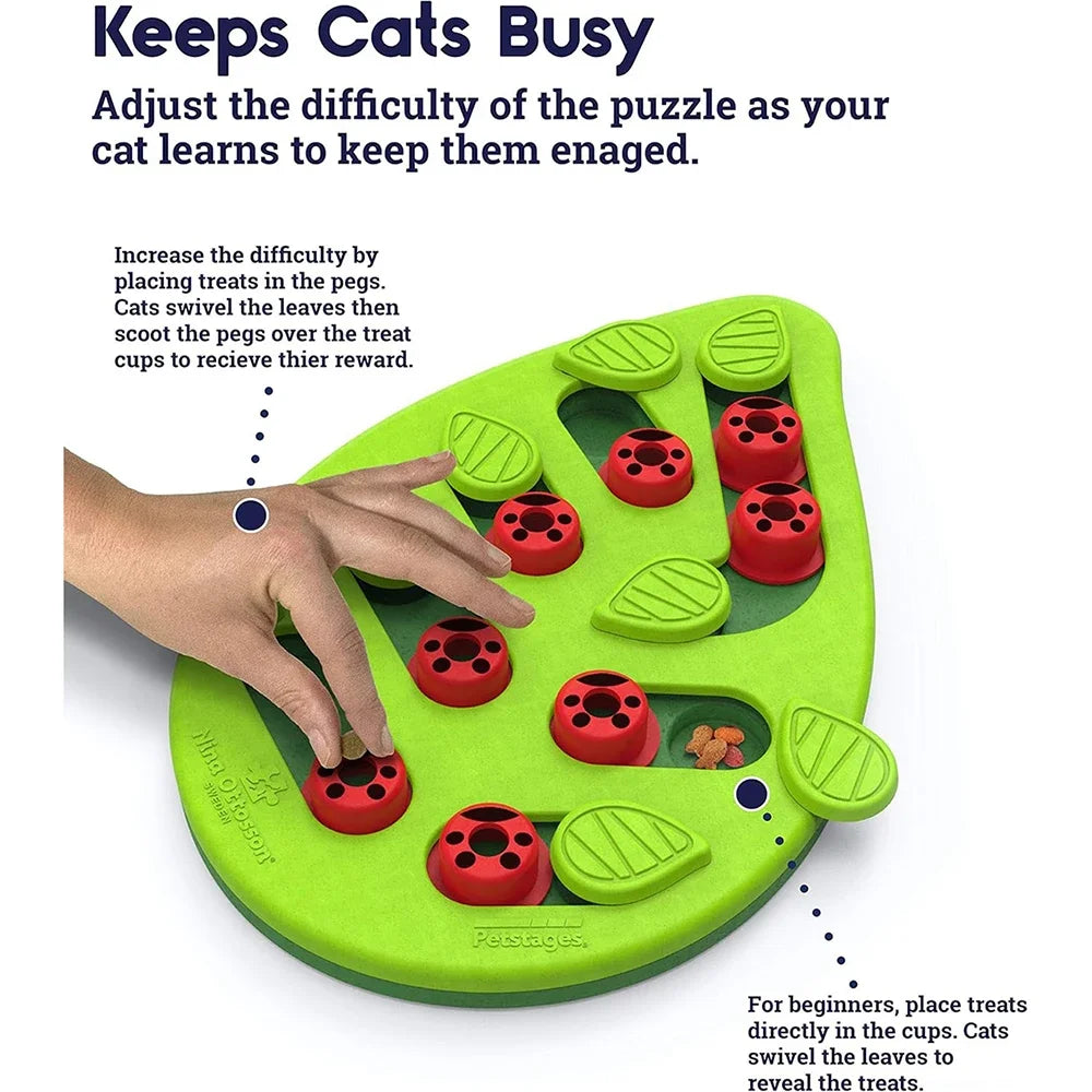 Rainy Day Puzzle & Play - Interactive Cat Treat Puzzle Cat Toys