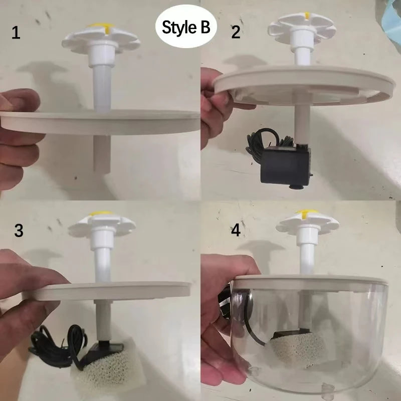 Pet Water Fountain Automatic Cat Drink Bowl Filter USB Electric