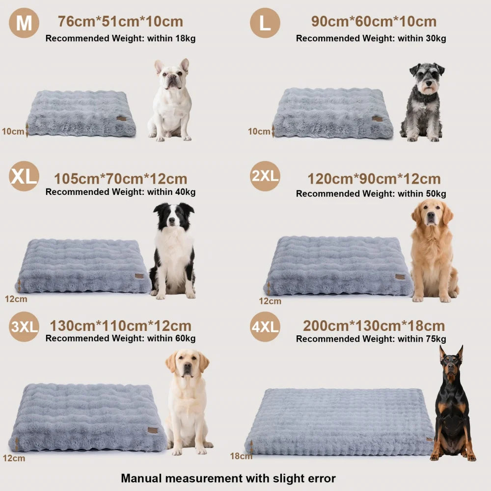 Ultra Plush Dog Bed Soft Pet Cushion Large Dog Crate Puppy