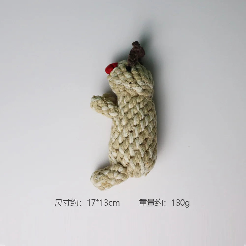 1/6PC Christmas Dog Toy Rope Ball Cotton Rope