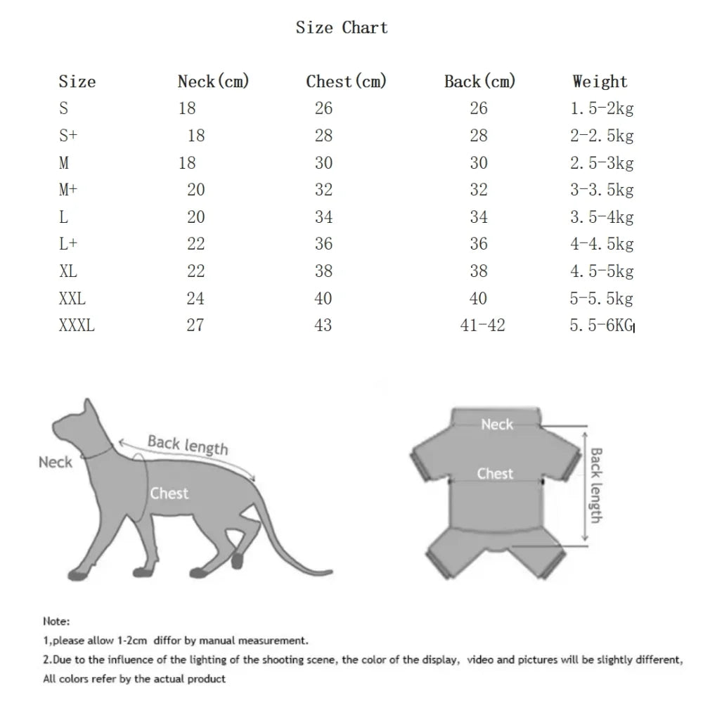 Warm Fleece Jacket for Sphynx Cat Hairless Cat Clothes