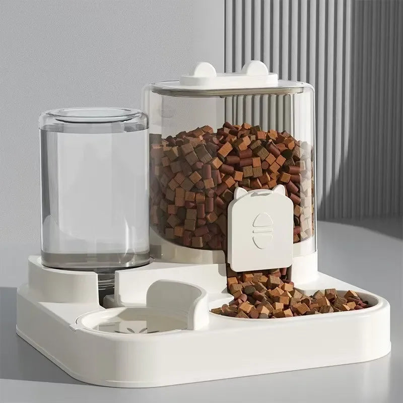 Automatic Feeder Dog Cat Food Bowl With Water Fountain