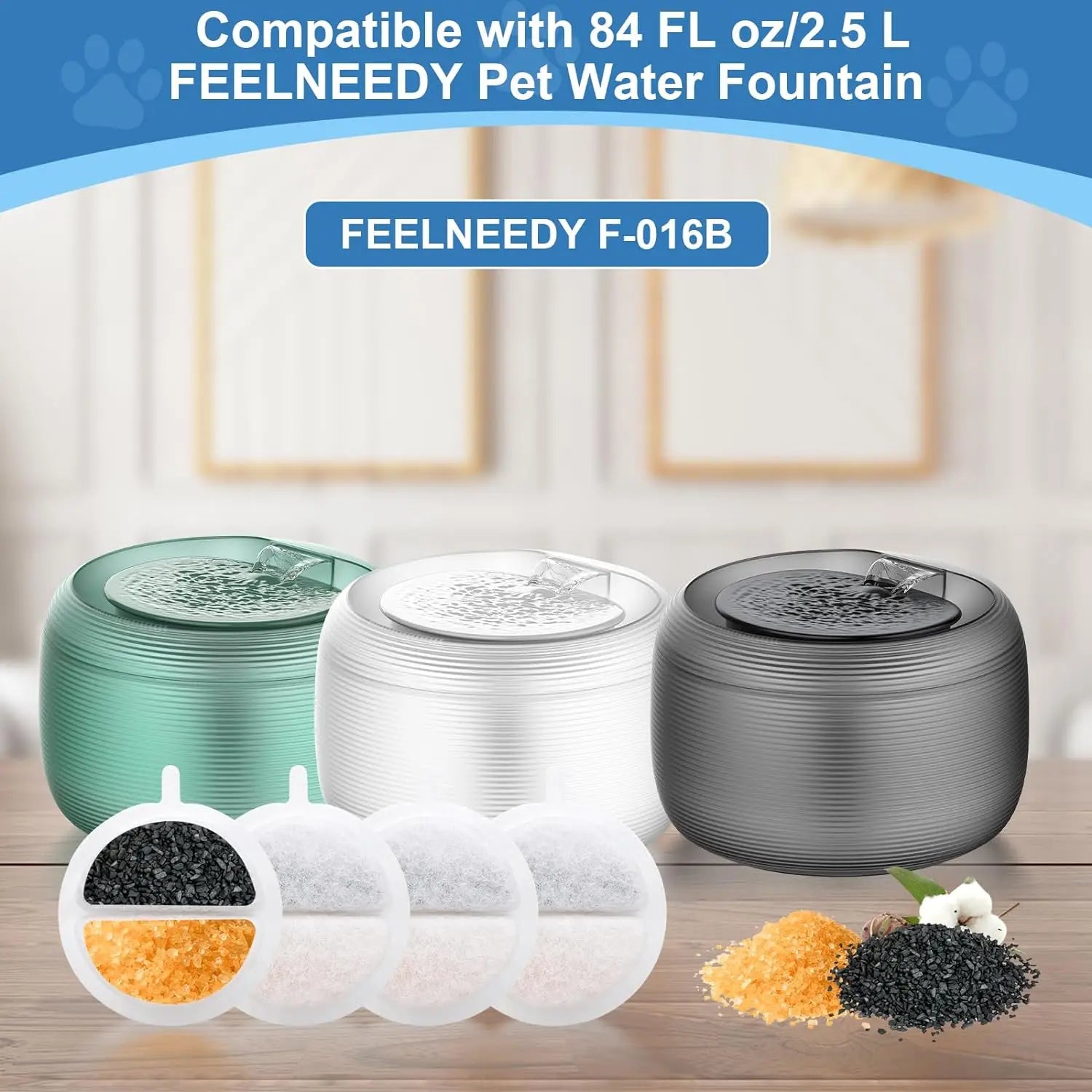 12 Cat Water Fountain Filters 6 Centre Sound-Absorbing Pump