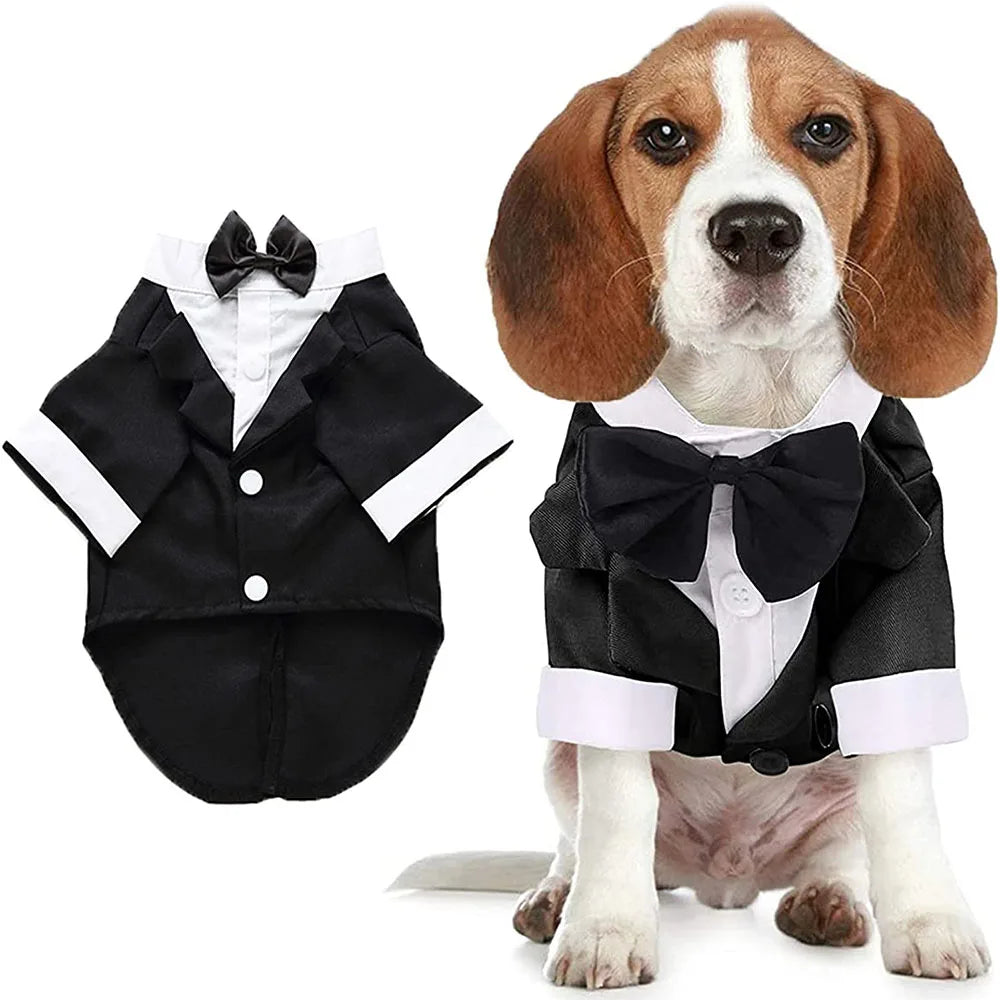 Dog Tuxedo Dog Suit Puppy Pet Tuxedo Wedding Party Costume