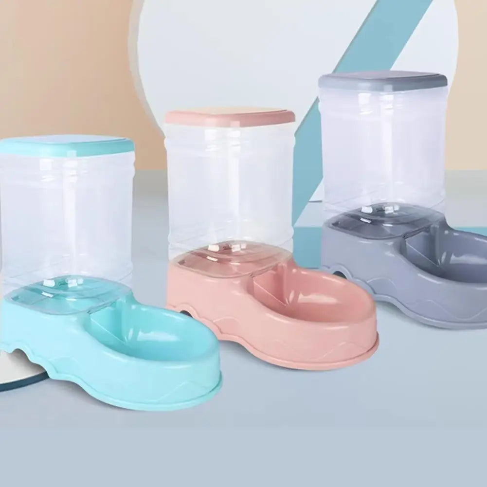 3.8L Automatic Pet Feeder Water Fountain Drink Bowl Large