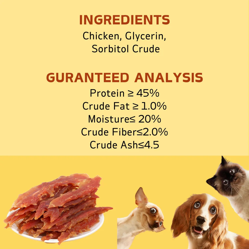 2-Pack(2 x 200g/7.05oz)Chicken Jerky Treats For Small
