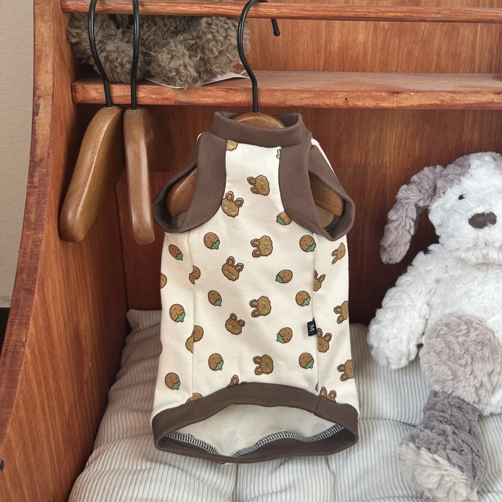 Sphynx Cat Cotton Vest Sleeveless Khaki Shirt for Hairless Cat