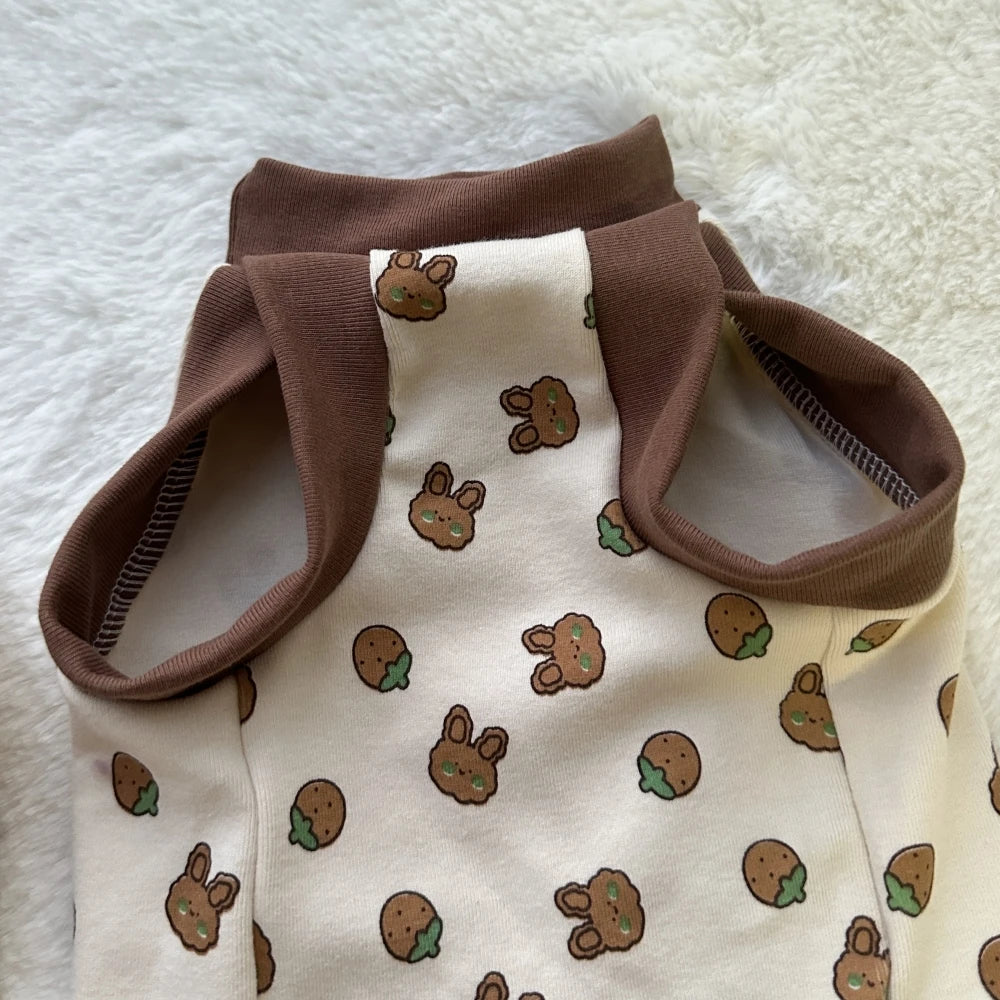 Sphynx Cat Cotton Vest Sleeveless Khaki Shirt for Hairless Cat