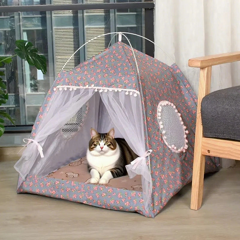 Cat Broken Flower Tent Semi Enclosed Internet Celebrity Tent