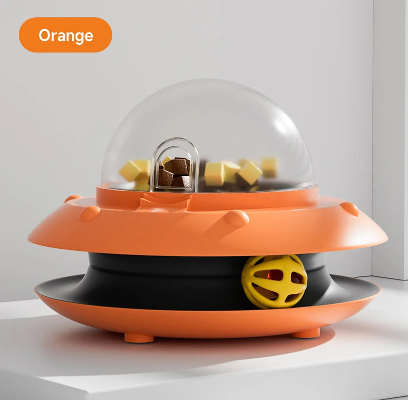 HOOPET Auto-Spin Cat Toy with Treat Dispenser - Interactive